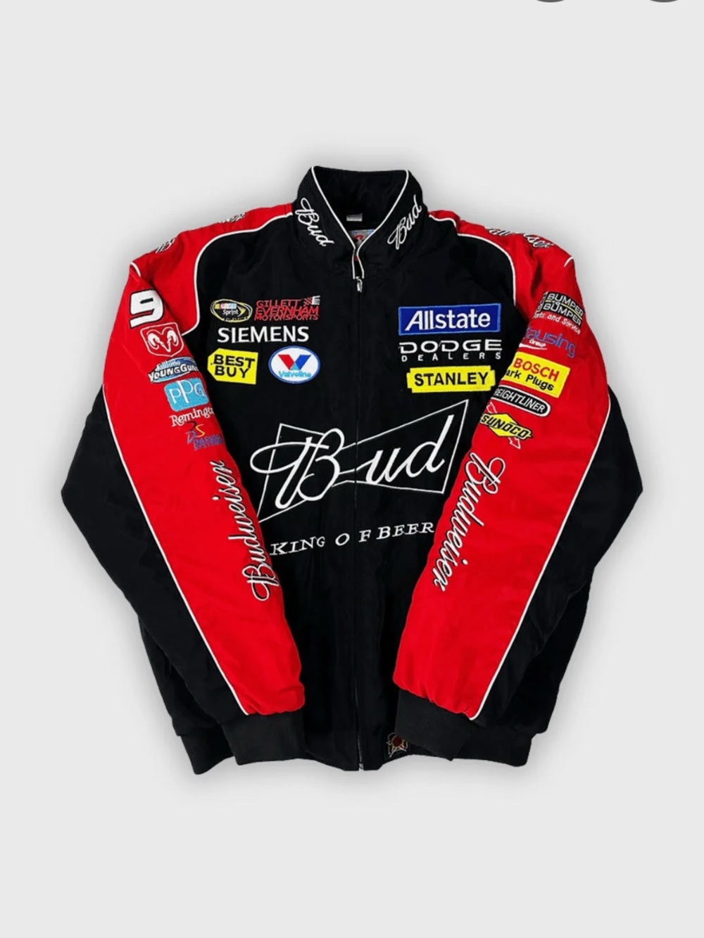 Budweiser Black & Red Racing Sponsor Jacket